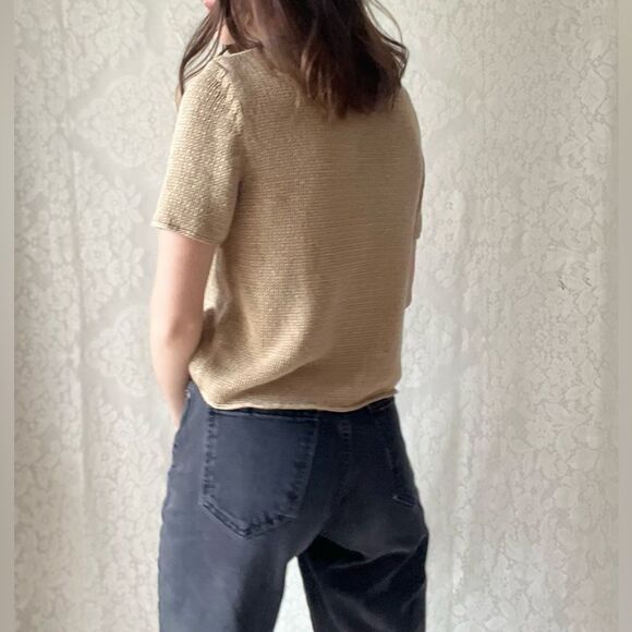 Vintage 90s Norton Studio Mock Neck Knit Sweater Top – Tagged Petite Medium - Picture 2 of 10